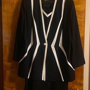 Elegant Black and White Women's Dress